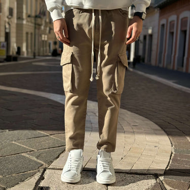 Jeans cargo beige regular fit - FLAG STORE